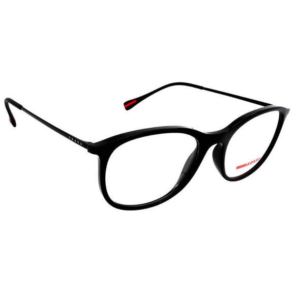 Men's Prada Oval Black Sunglasses New - Picture 1 of 3